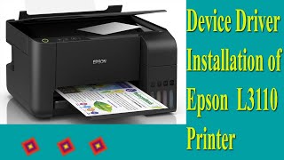 Device Driver Installation of Epson L3110 Printer [upl. by Otrebor]