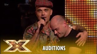 Robbie Williams Makes Andy Hofton´s Dream Come True  The X Factor UK 2018 [upl. by Olnee950]