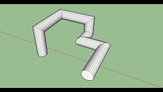 Sketchup  07  Sweep Follow me Command [upl. by Yekcin]