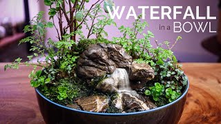 Magical Mini Waterfall in a Bowl 🌿 DIY Nature Scape [upl. by Cliffes]