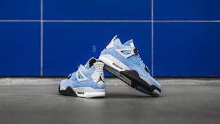 Air Jordan 4 Retro quotUniversity Bluequot Review amp OnFeet [upl. by Aisa]