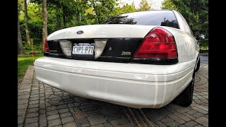 2010 Crown Victoria Police Interceptor CVPI P7B interior amp exterior walk around including light demo [upl. by Noillid]