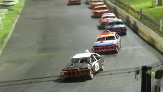 National saloon stock car final at cowdenbeath racewall 9324 [upl. by Boykins]