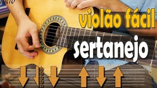 Aula de Violão RITMO e Batida de Sertanejo UNIVERSITÁRIO para INICIANTES [upl. by Wilcox]