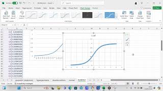 Create Students t distribution in Excel [upl. by Annairba876]