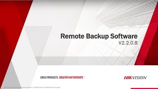 HIKVISION  REMOTE BACKUP  APPLICATION FOR BACKUP [upl. by Morrill]