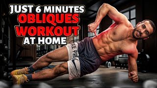 6 minutes obliques workout no equipment  best obliques workout in 6 minutes [upl. by Ylil]