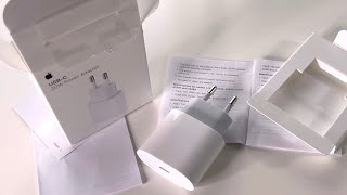 Unboxing the New Apple fast charger 20W USB‑C  Power Adapter 2020 [upl. by Winson]