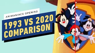 Animaniacs Opening SidebySide Comparison 1993 vs 2020 [upl. by Efioa]