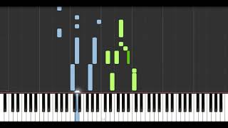 Kikis Delivery Service  A Town with an Ocean View Piano Tutorial Synthesia [upl. by Llieno]