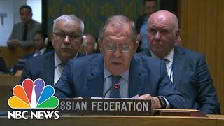 Lavrov Walks Out Of UN Meeting As West Confronts Russia Over War In Ukraine [upl. by Atirrehs361]