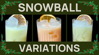 HOW TO MAKE A SNOWBALL COCKTAIL and 3 fun Snowball Variations [upl. by Bridget181]