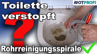 Toilette verstopft Rohrreinigungsspirale Toilette Anleitung Eine Toilette entstopfen [upl. by Keary]