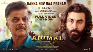 Full Video Nanna Nuv Naa Pranam  ANIMAL  Ranbir KRashmika  Sonu NigamAnanthaS Sandeep Reddy V [upl. by Anert]