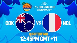 Cook Islands v New Caledonia  Full Basketball Game  FIBA U15 Oceania Cup 2024 [upl. by Aicertap]