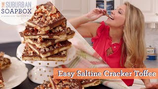 Saltine Cracker Toffee Recipe Christmas Crack [upl. by Harima]