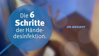 Hygienische Händedesinfektion in 6 Schritten – Dr Weigert [upl. by Dyrrej]