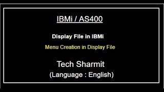 Menu creation in Display File  rpgle programming tutorial  as400 tutorial for beginners [upl. by Egor]