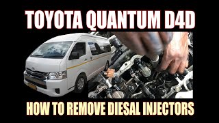 TOYOTA QUANTUM  D4D   HOW TO REMOVE DIESAL INJECTORS [upl. by Fredel]