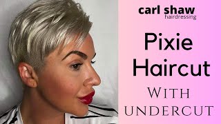 short pixie hair cut with undercut [upl. by Iffar]