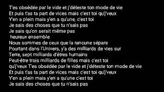 Nekfeu ft Vanessa Paradis  DANS LUNIVERS Paroles  Lyrics [upl. by Yhtnomit669]