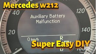 DIY Mercedes Auxiliary Battery Replacement [upl. by Arnst]