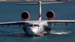 Seaplane Be200Aviation Takeoff Beriev Be200 Altair multipurpose amphibious aircraft [upl. by Ardnahc474]