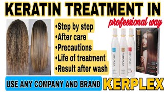 KERAPLEX KERATIN TREATMENT  Step by step in Professional way  Amazing Hair Transformation [upl. by Humble133]