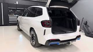 2022 BMW IX3 retrofitted with original fully electric swivel type tow hitch [upl. by Yenot212]