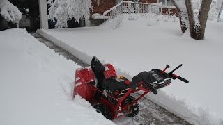 FPS Snow Thrower TroyBilt Storm 2410  A blizzard in Denver Colorado [upl. by Leiser]