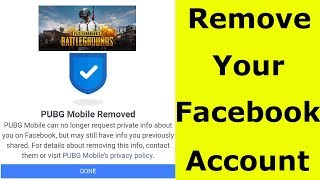 How To RemoveUnlink Facebook Account From Pubg Mobile [upl. by Nylevol102]