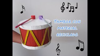 TRABAJO 27 Como hacer un tambor con material reciclado [upl. by Shanie]