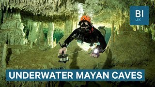 Divers discover 215milelong cave in Mexico full of Mayan relics [upl. by Spragens]