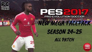 PES 2017 NEW MEGA FACEPACK ALL PATCH 2024 [upl. by Aidnama]