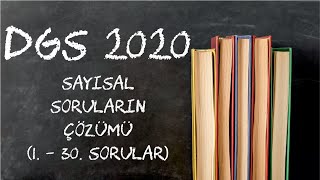 DGS 2020  Matematik 1  30 sorular [upl. by Anirok]