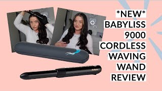 BaByliss 9000 Cordless Waving Wand  How To Use  First Impressions  Review [upl. by Edyaj]