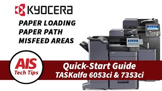 Kyocera Quick Start Guide Paper Loading Paper Path and Misfeed [upl. by Nosemyaj63]