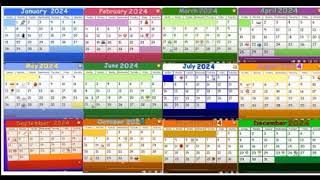 Starfall 2024 Yearly Calendar [upl. by Ahders]