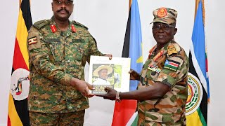 Gen Muhoozi Kainerugaba meets with South Sudans CDF [upl. by Peltz]