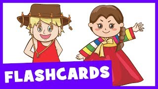 Learn Nationalities of the World  Talking Flashcards [upl. by Ardnuaed]