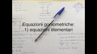 Equazioni goniometriche prima parte [upl. by Masson]