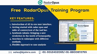 RadarOpus Homeopathy Software Training हिंदी [upl. by Esemaj]