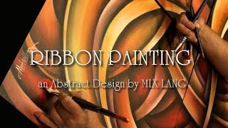 Abstract Ribbon Painting Techniques How to Demo Blending Shading [upl. by Ahsener]