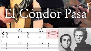 EL CONDOR PASA  Easy Arrangement  Full Tutorial with TAB  Fingerstyle Guitar [upl. by Allain72]