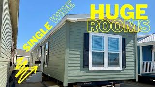 New single wide with MASSIVE bedrooms Very uncommon layout on this mobile home Home Tour [upl. by Oiromed777]