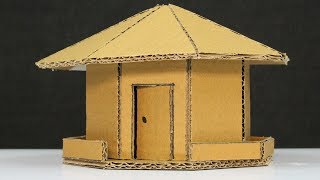 How to Make a Simple Cardboard House [upl. by Raseac735]