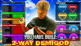 NEW 2WAY SLASHING PLAYMAKER DEMIGOD BUILD on NBA 2K22 THIS BUILD CAN DO EVERYTHING [upl. by Augusta]