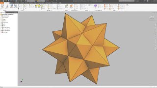 Small Stellated Dodecahedron  Autodesk Inventor [upl. by Josee]