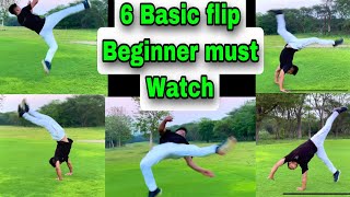 6 basic flip learn at home  how to start flipping [upl. by Naitsihc802]