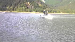 Stand up paddlesurfing turnagain bore tide in Alaska [upl. by Rose]